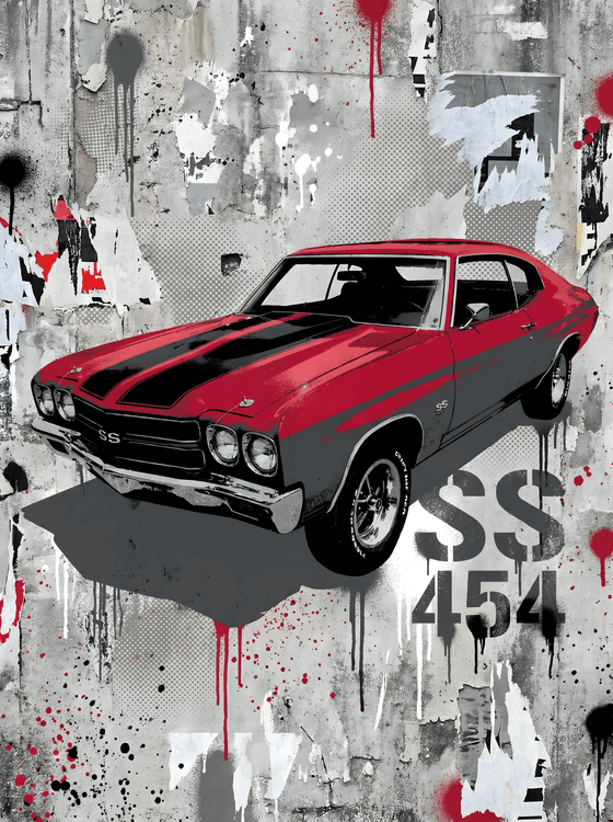 Chevelle SS 454 Urban Stencil Art