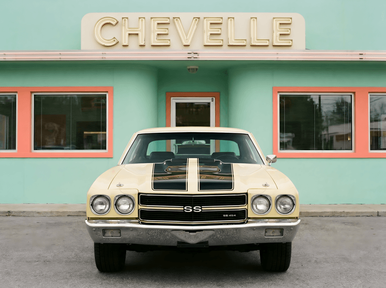 Retro Chevelle: A Study in Teal and Cream