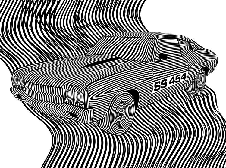 Chevelle SS 454 Optical Illusion