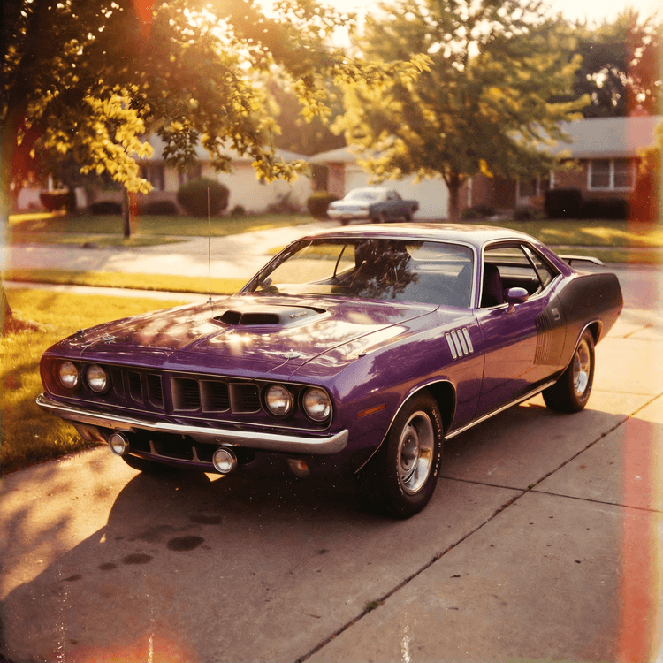 Plum Crazy Golden Hour: 1971 Plymouth Cuda