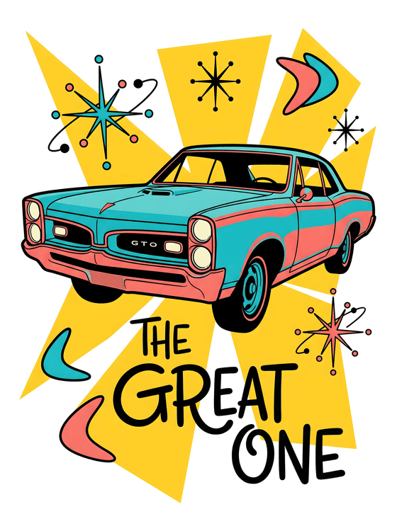 Pontiac GTO The Great One Mid-Century Pop Art