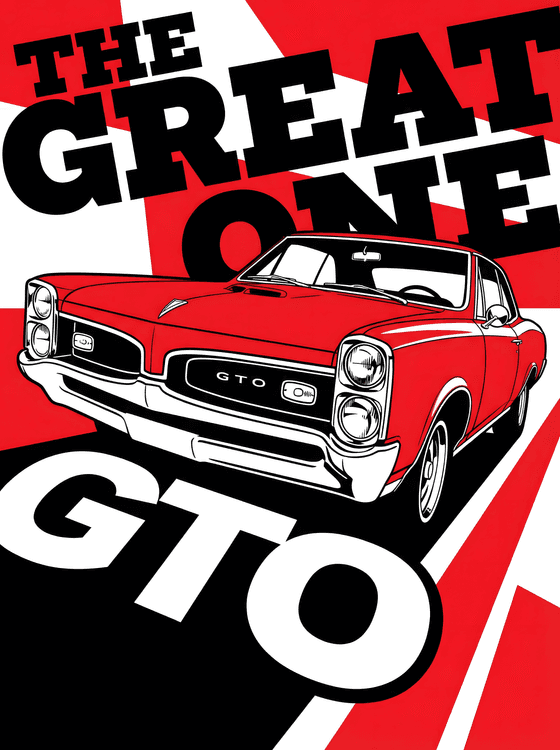 Pontiac GTO: The Great One Graphic Illustration