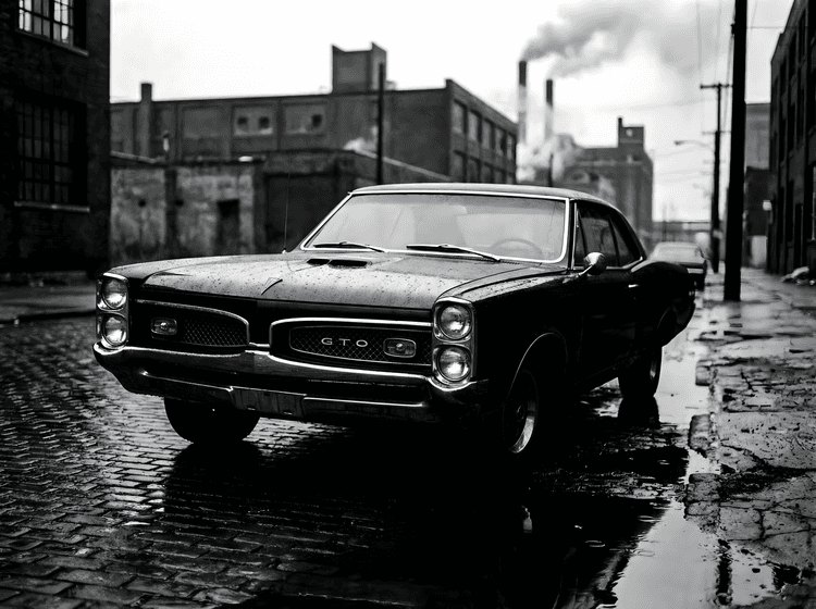 Industrial Legend: 1966 Pontiac GTO in the Rain