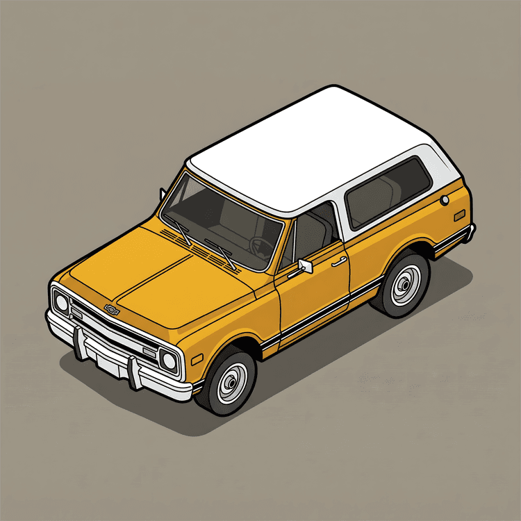 Chevrolet K5 Blazer: Isometric Vintage SUV Illustration