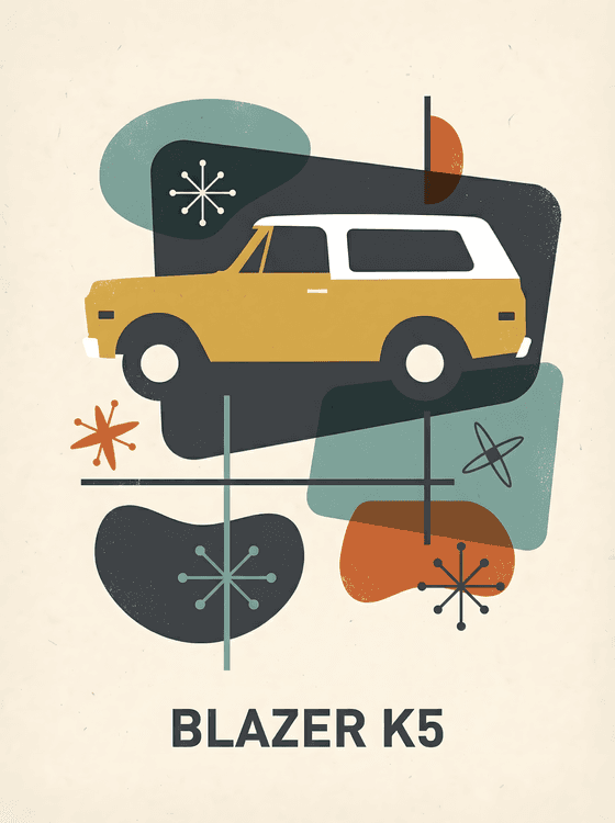 K5 Blazer Mid-Century Modern Abstract