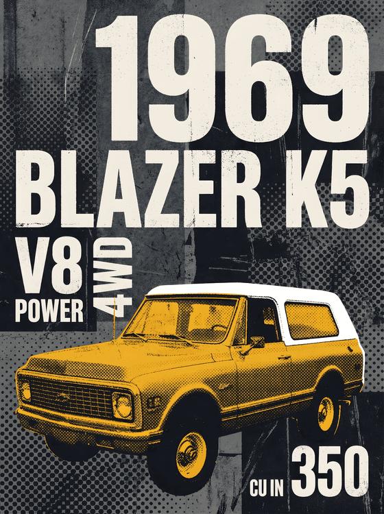 1969 Chevrolet Blazer K5: Vintage V8 Power Graphic
