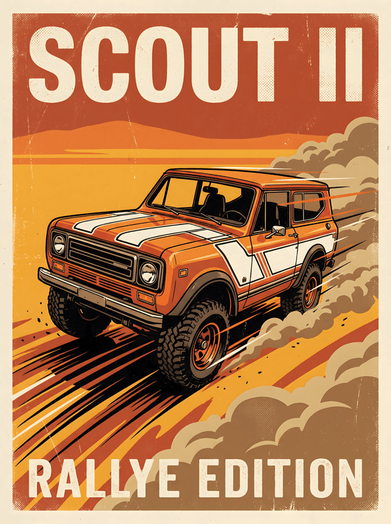International Scout II Rallye Edition: Vintage Off-Road Poster