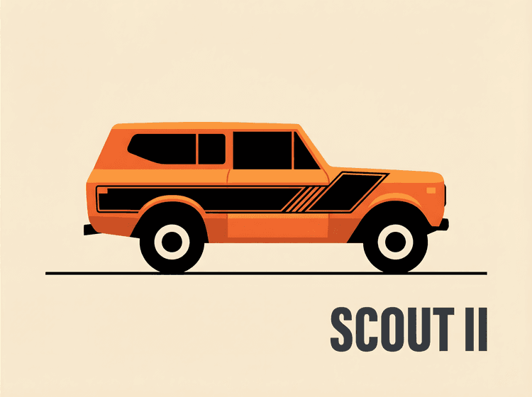 International Scout II: Minimalist Rallye Illustration
