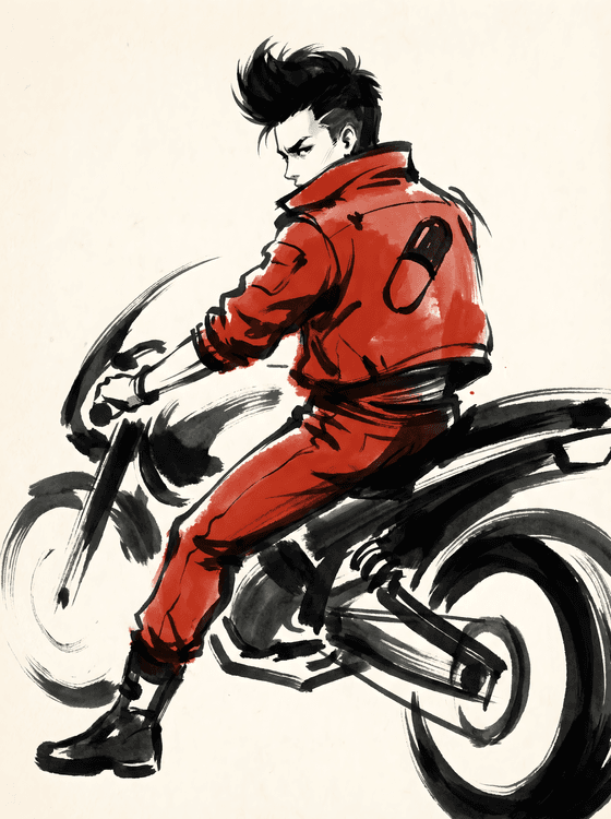 Kaneda Brushwork Sketch