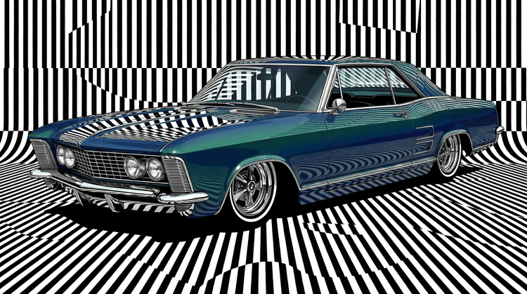 Op Art Riviera Reflection