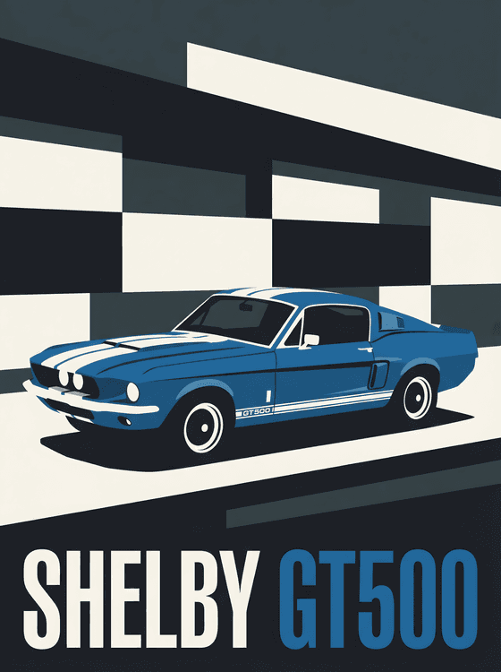 Shelby GT500 Minimalist Blue Edition