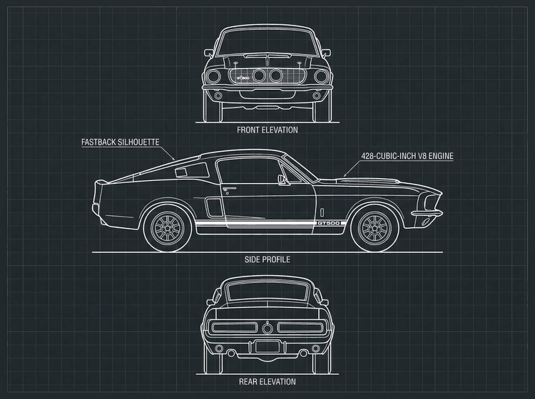 Shelby GT500 Technical Blueprint