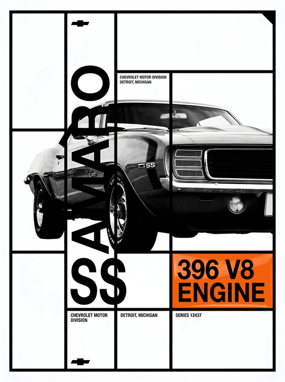Camaro SS 396 V8 Grid Study