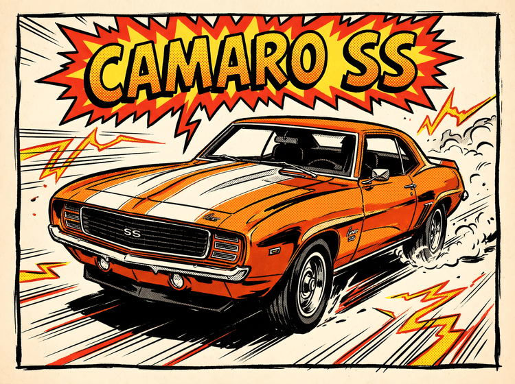 Camaro SS Comic Explosion