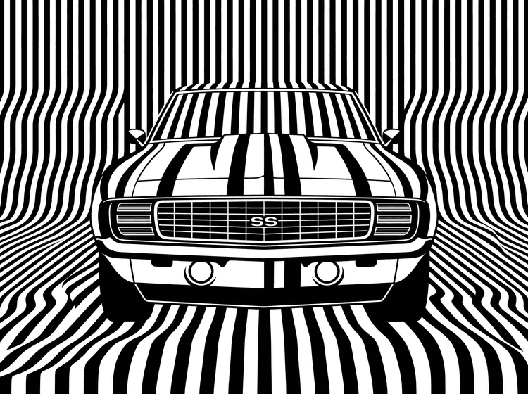 Camaro SS: Op Art Speed Illusion