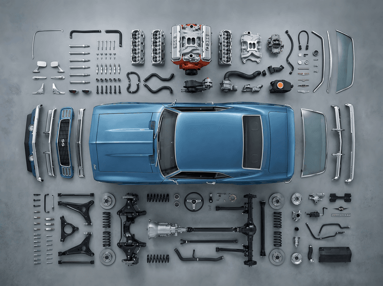 Camaro SS 396 Knolling Component Study