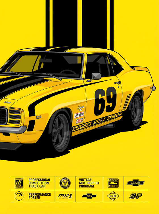 Camaro SS Performance Track Poster