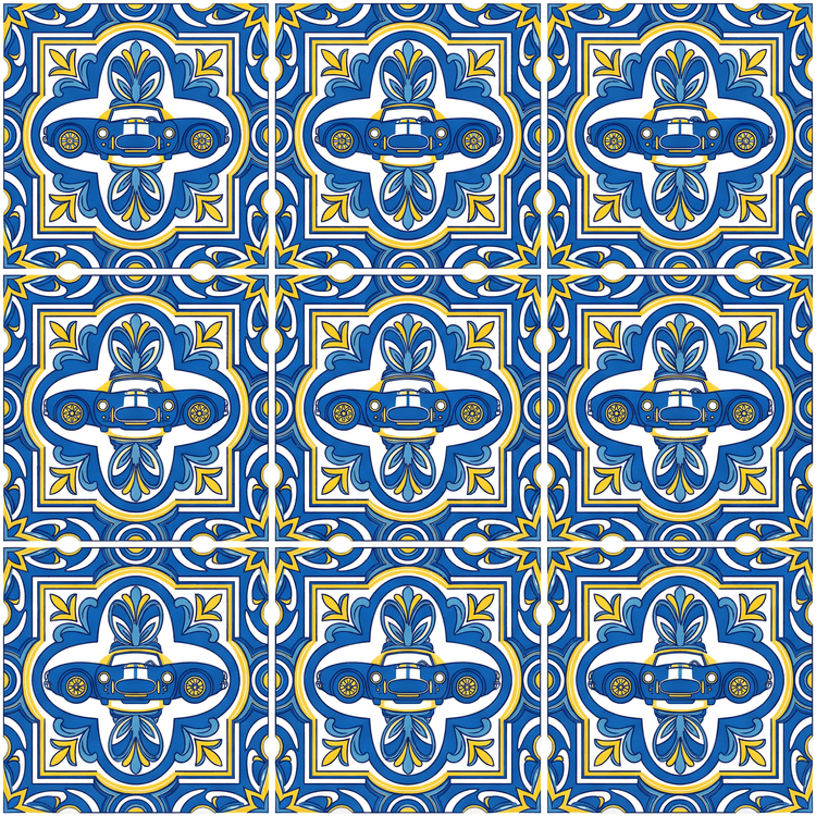 Shelby Cobra Azulejo Tile Pattern