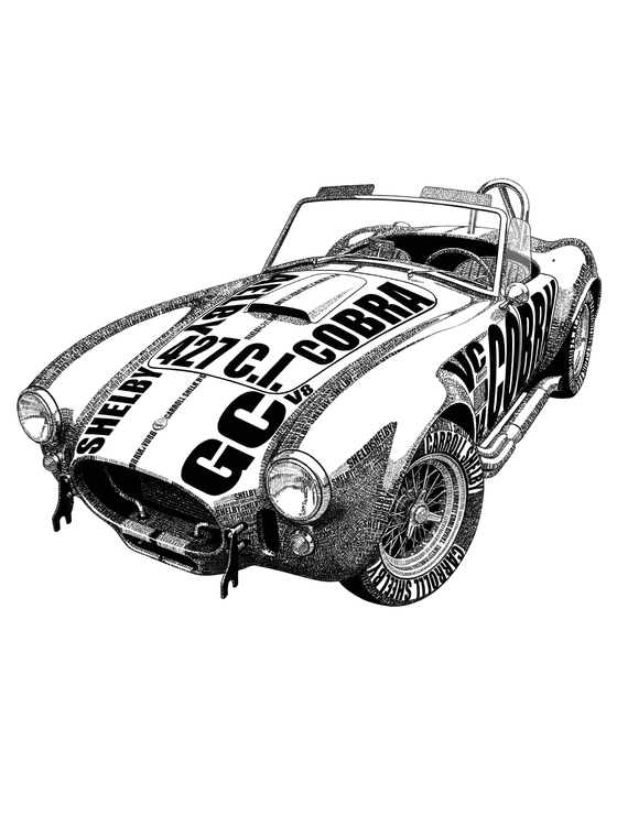 Shelby Cobra 427: Typographic Legend