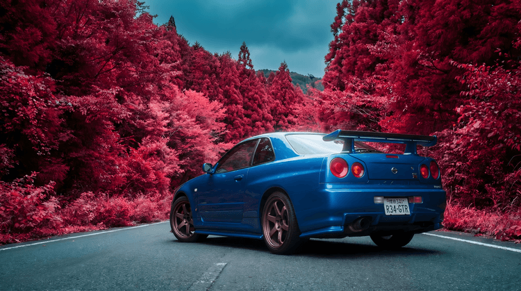 Crimson Mountain Pass: Nissan Skyline GT-R R34