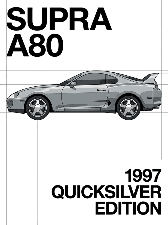 Toyota Supra A80 1997 Quicksilver Edition Graphic Study