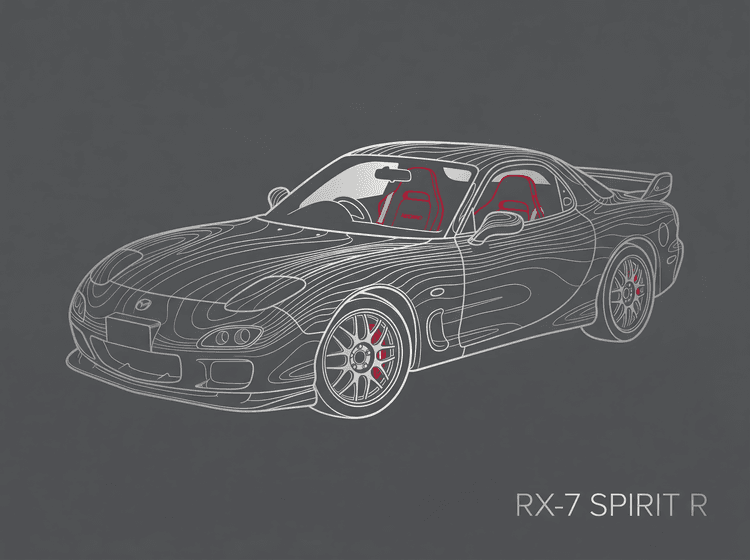 Mazda RX-7 Spirit R Minimalist Contour Art
