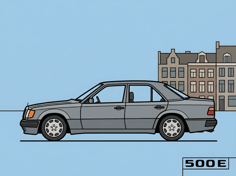 Mercedes-Benz 500E Flat Design Amsterdam Edition
