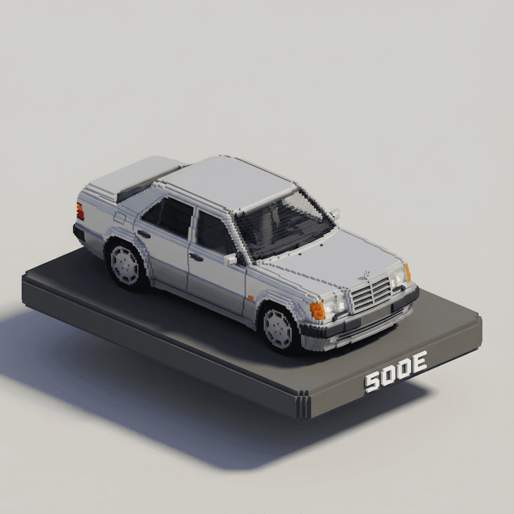 Mercedes-Benz 500E: Voxel Gallery Edition