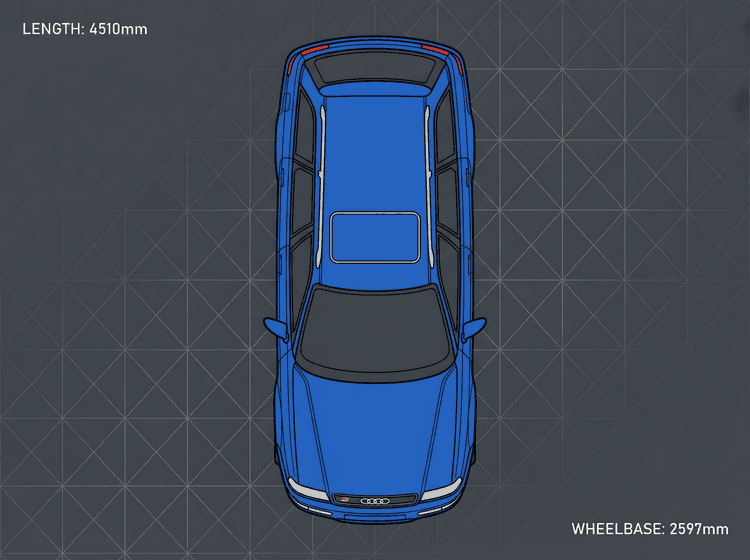 Audi RS2 Avant: Technical Top View Plan