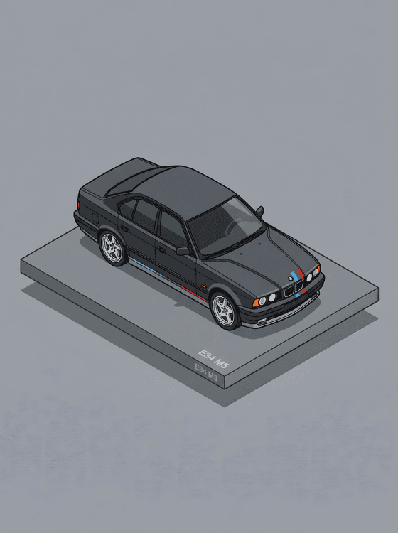 BMW M5 E34: Isometric Display