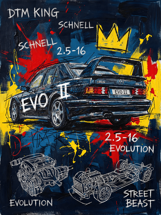 Mercedes 190E Evo II: Neo-Expressionist Street Beast