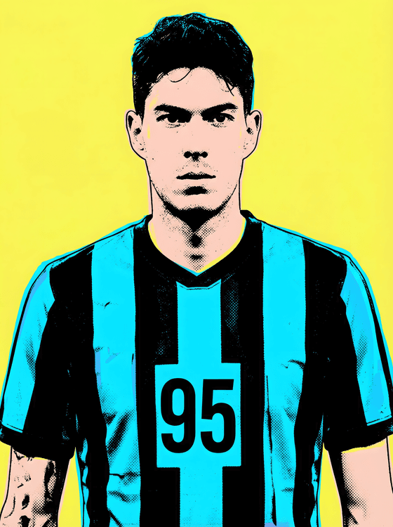 Alessandro Bastoni Number 95 Halftone Portrait