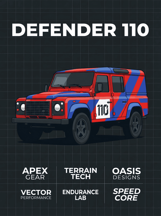 Land Rover Defender 110 Performance Tech Illustration