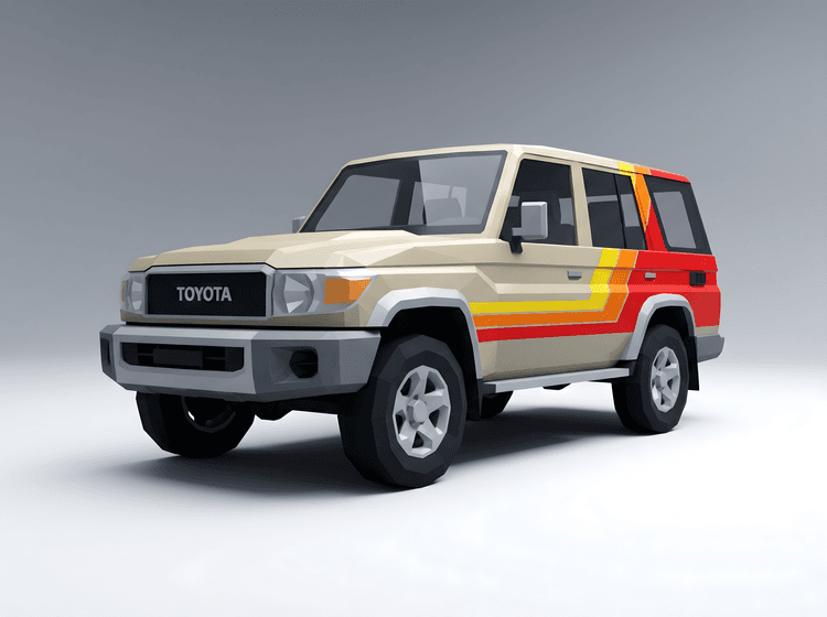 Toyota Land Cruiser 70 Series - Low Poly Retro Edition