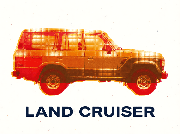 Toyota Land Cruiser 60 Series Halftone Art