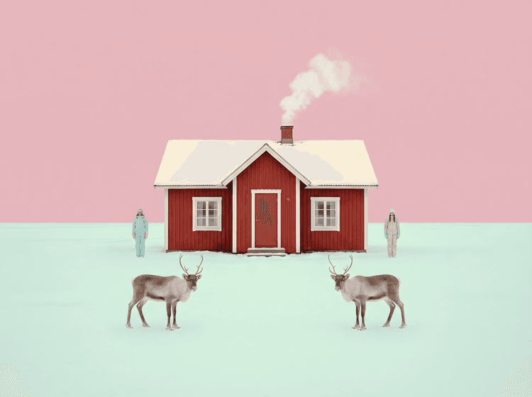 Pink Arctic Silence: A Nordic Winter Dream