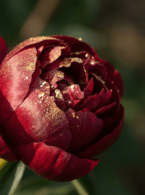 Gilded Crimson Peony