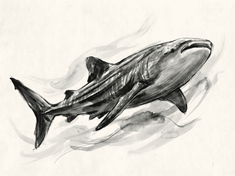 Monochrome Predator: Ink Shark