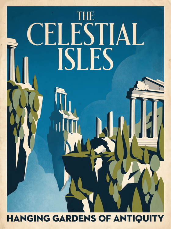 The Celestial Isles: Hanging Gardens of Antiquity