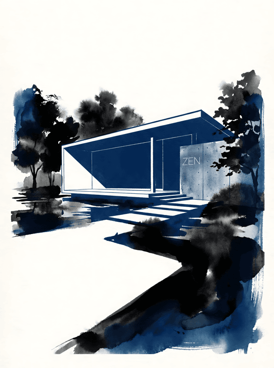 Zen Architecture: The Blue Ink Retreat