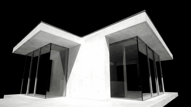 Brutalist Geometry: Concrete and Glass