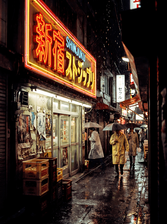 Rainy Shinjuku Glow