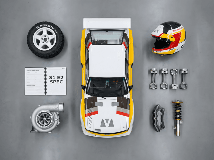 Audi Sport Quattro S1 E2: Knolling Components