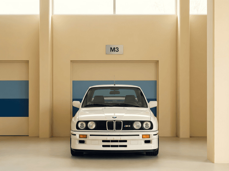 BMW E30 M3: Minimalist Garage Sanctuary