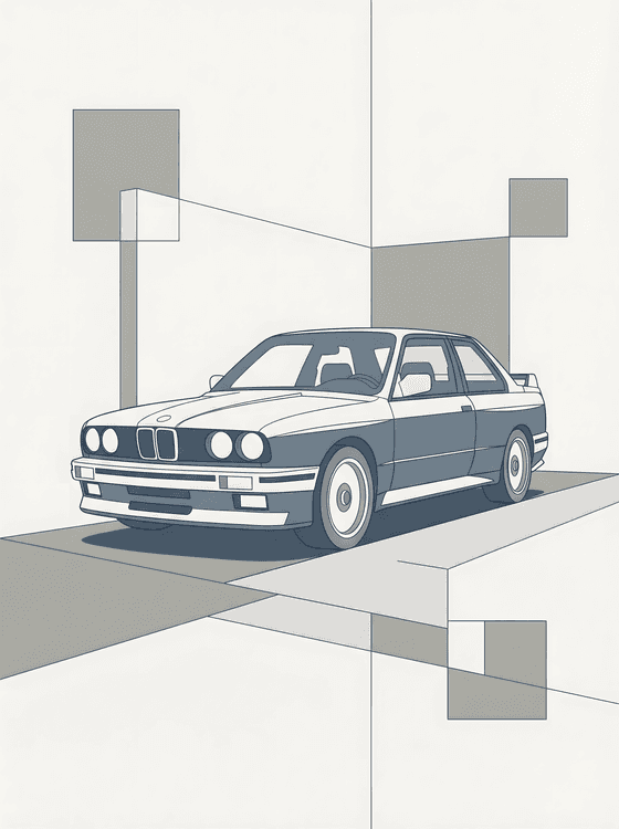 BMW E30 M3: Geometric Minimalist Study