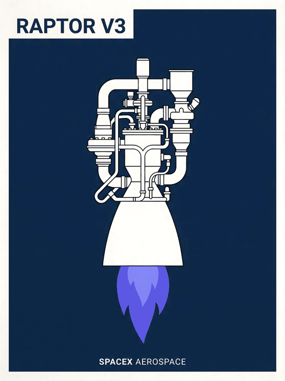 Raptor V3: Minimalist Rocket Engine Blueprint