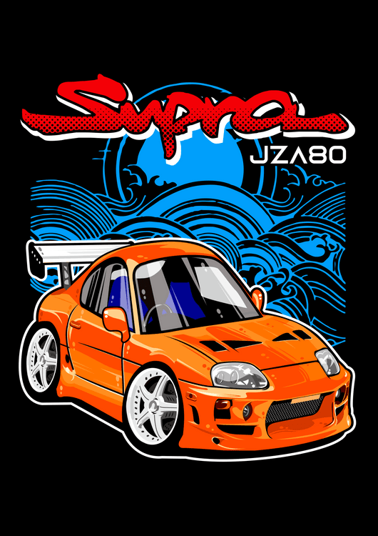 Toyota Supra JZA80 CARtoon / CARicature
