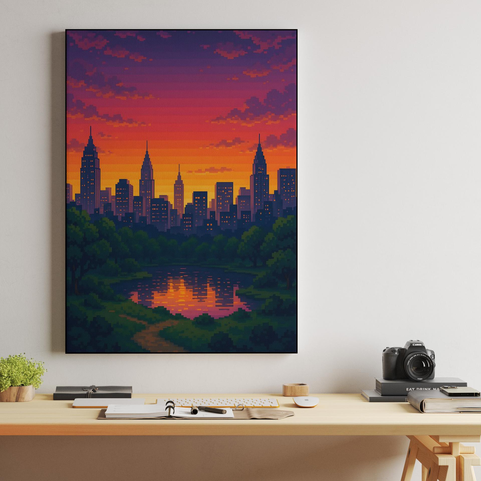 8-Bit New York Sunset