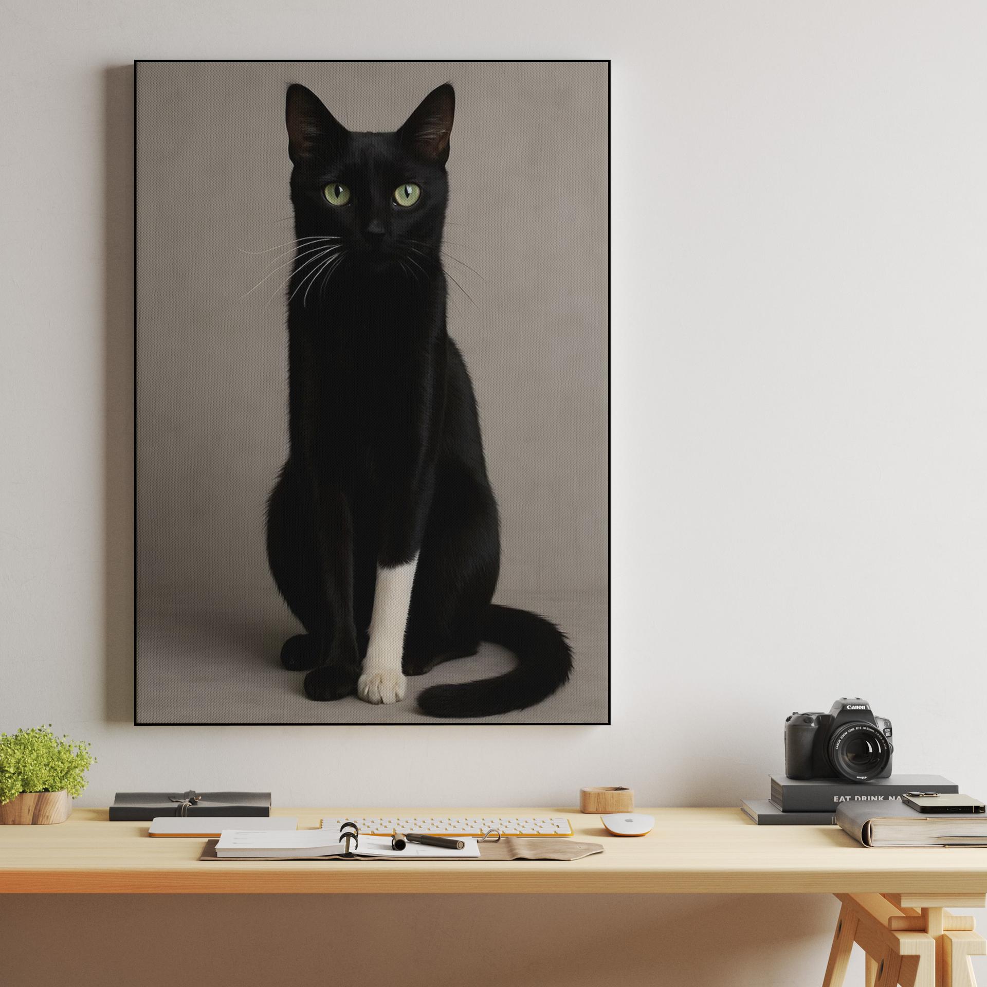 Black Cat with White Paw