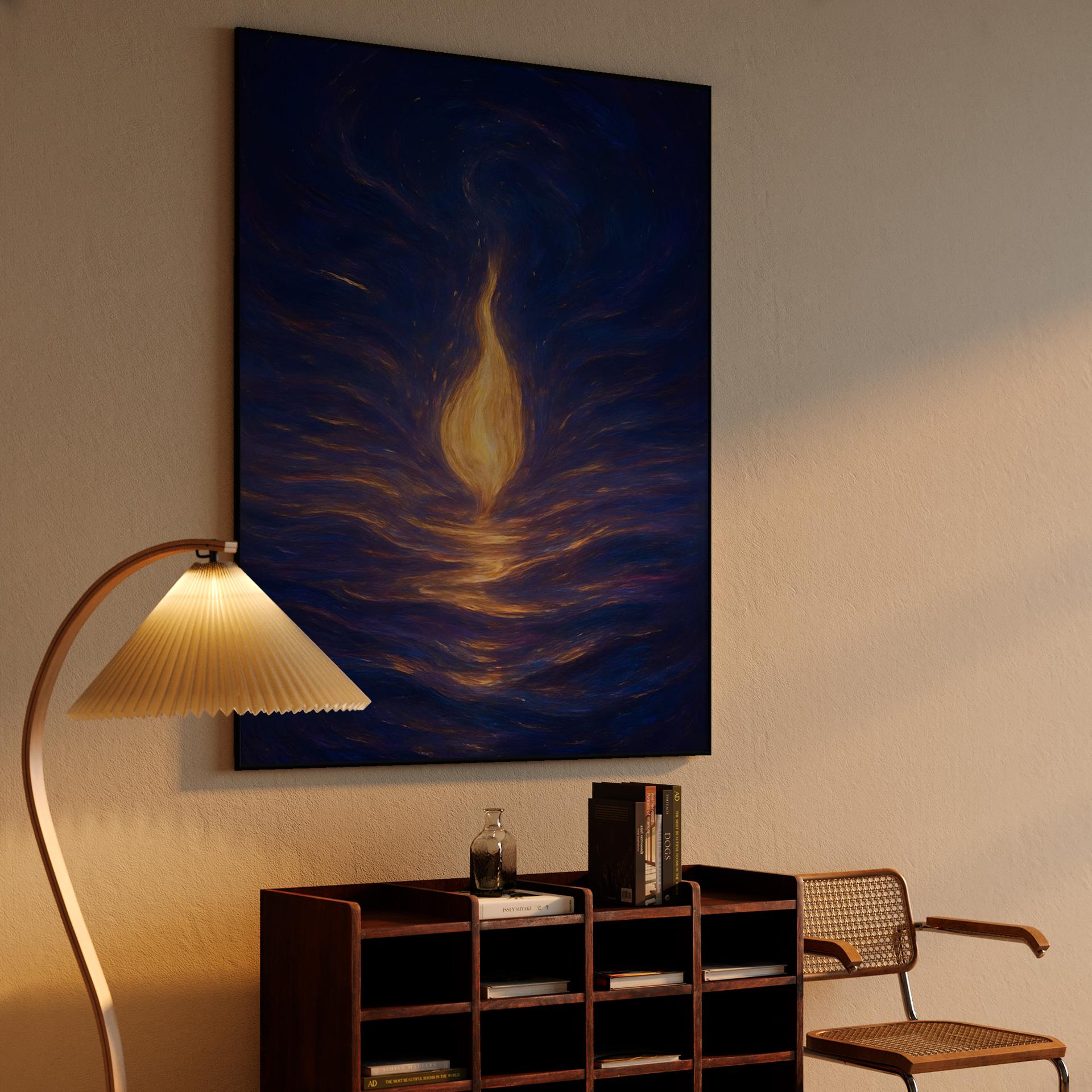 Eternal Flame on Indigo Waters